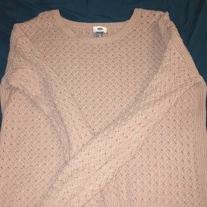 A pink crochet shirt